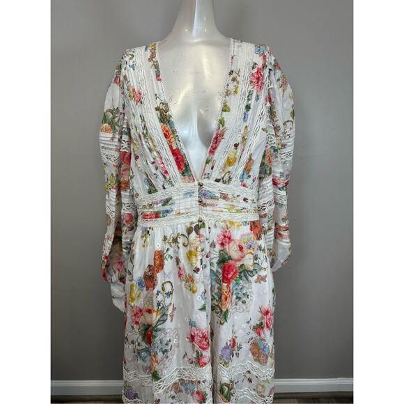 Camilla button front dress with lace insert detail Size XL $999 - Picture 8 of 12